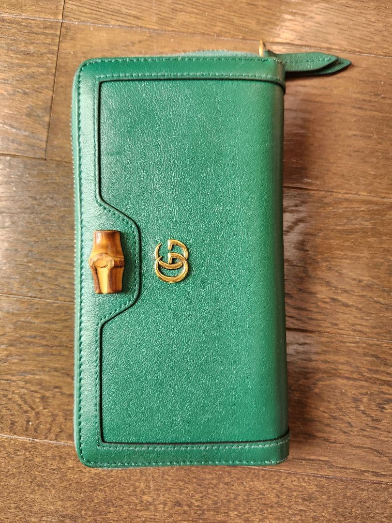 GUCCI　バンブー長財布　グリーン