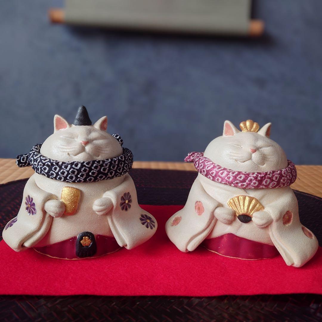 ❺だるま猫雛　m(*´꒳`*)m ※首輪付き