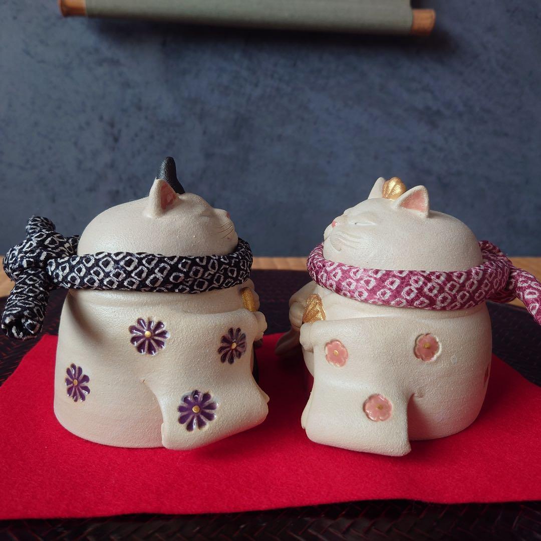 ❺だるま猫雛　m(*´꒳`*)m ※首輪付き