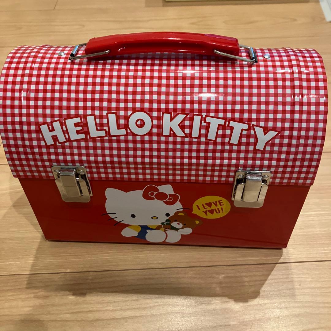 【新品未使用】レトロ　レア　HELLO KITTY キティちゃん　缶バッグ