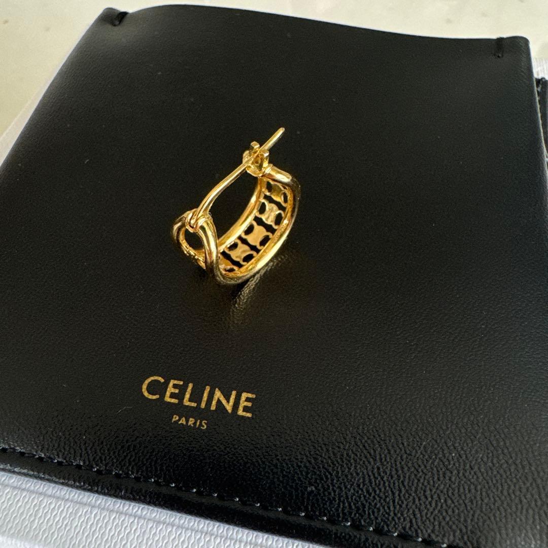 CELINE セリーヌ トリオンフ マルチフープ ピアス　片耳　レザーケース付