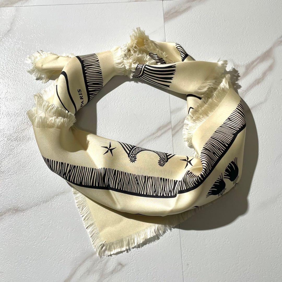 未使用・24年新作　エルメス　カレH 80 サーベル飾袋　フリンジ　スカーフ