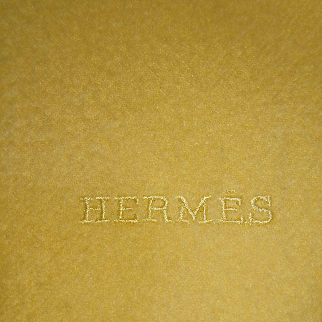 12　エルメス　ストール　大判　ロイヤルクリーニング済み　70×169　イエロー