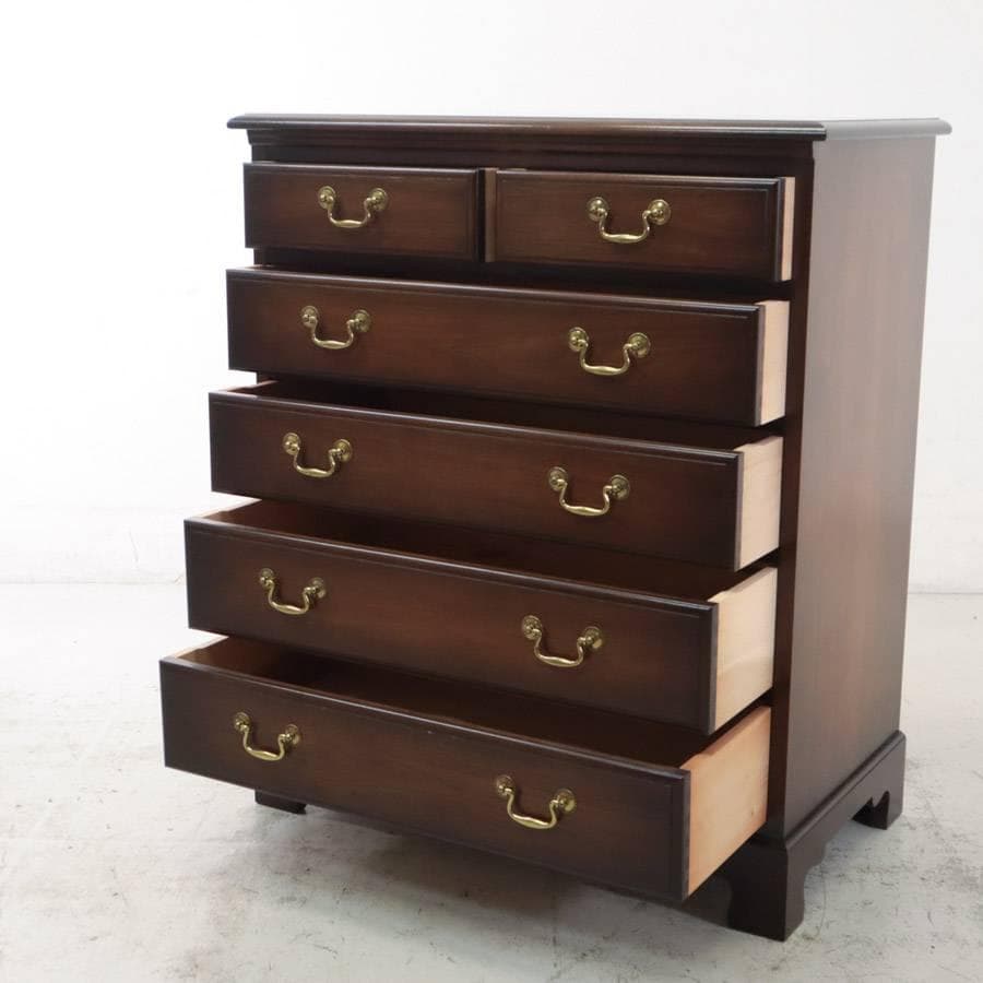 値下げ 横浜クラシック家具 ノックオンウッド オーク無垢 チェスト 5段