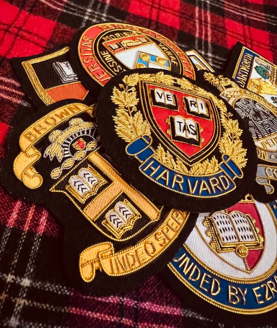 アイビーリーグ校章アメリカ東部8大学Harvardブレザーエンブレム大変希少です