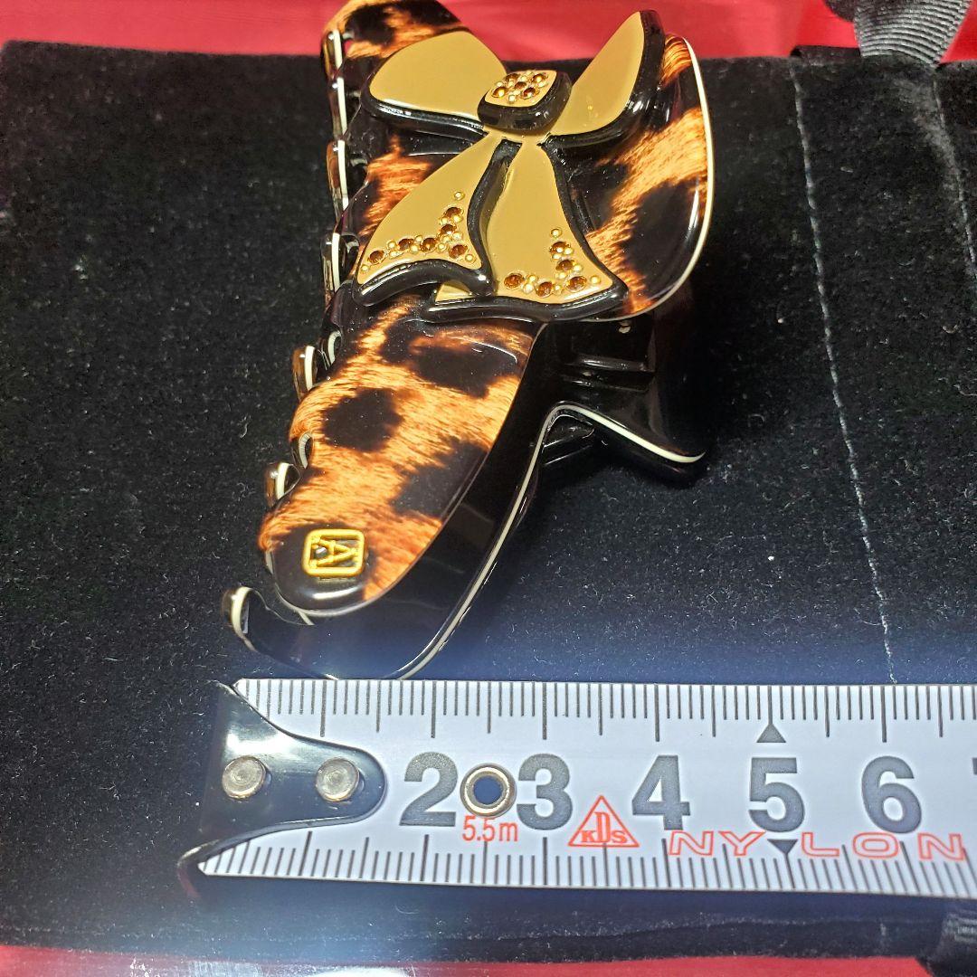 【美品】アレクサンドルドゥパリ クリップ 豹柄 〈H-002
