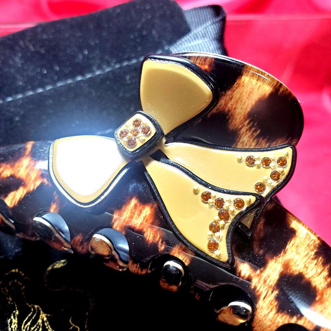 【美品】アレクサンドルドゥパリ クリップ 豹柄 〈H-002