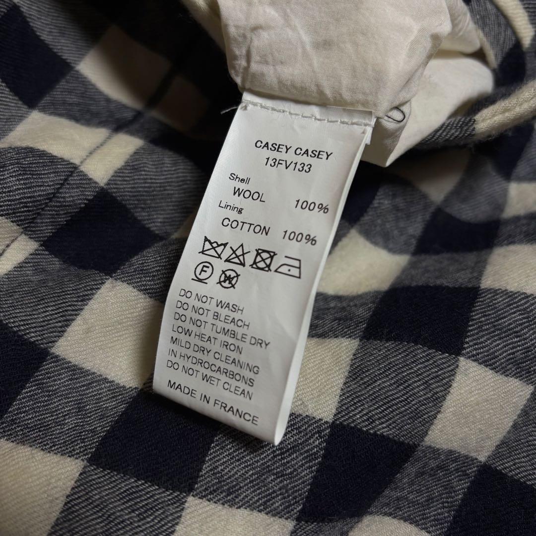 【美品】CASEY CASEY ウールシャツジャケット　カバーオール　M