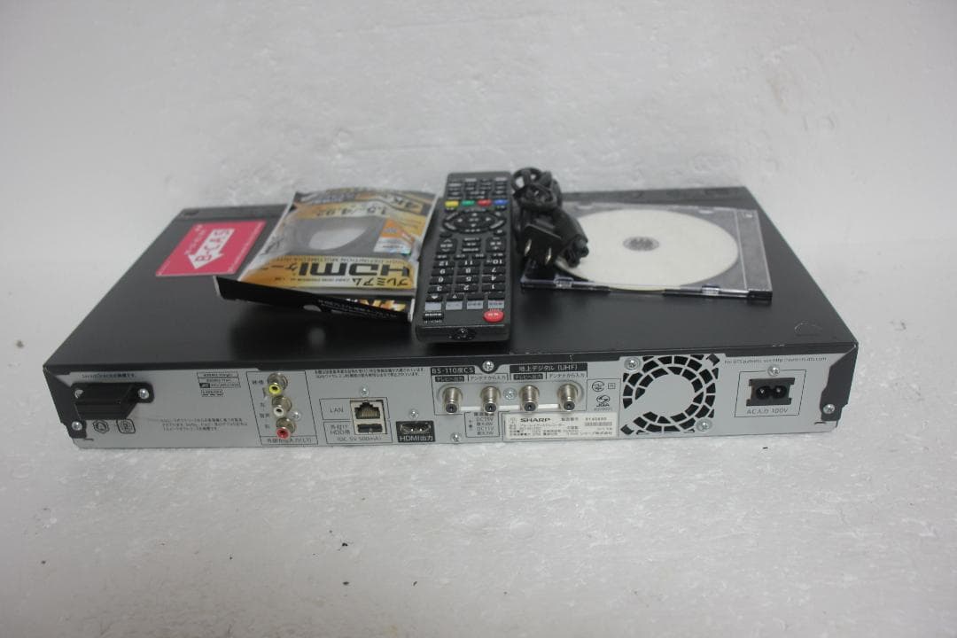 内部清掃済　SHARP BD-W1700 1TB ブルーレイ リモコン B-CA