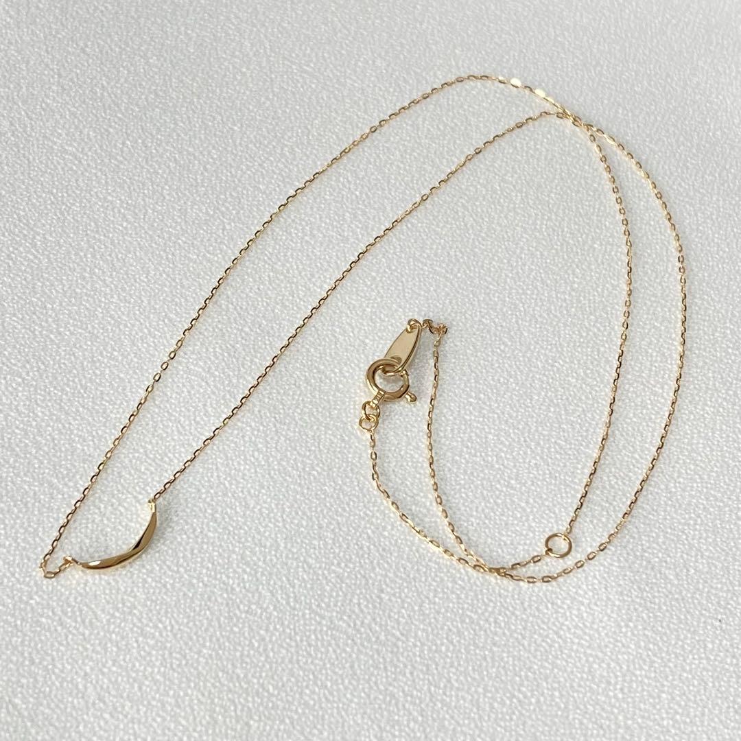 【未使用】ete K10YG クレセントムーン ネックレス｜三日月 レイヤード