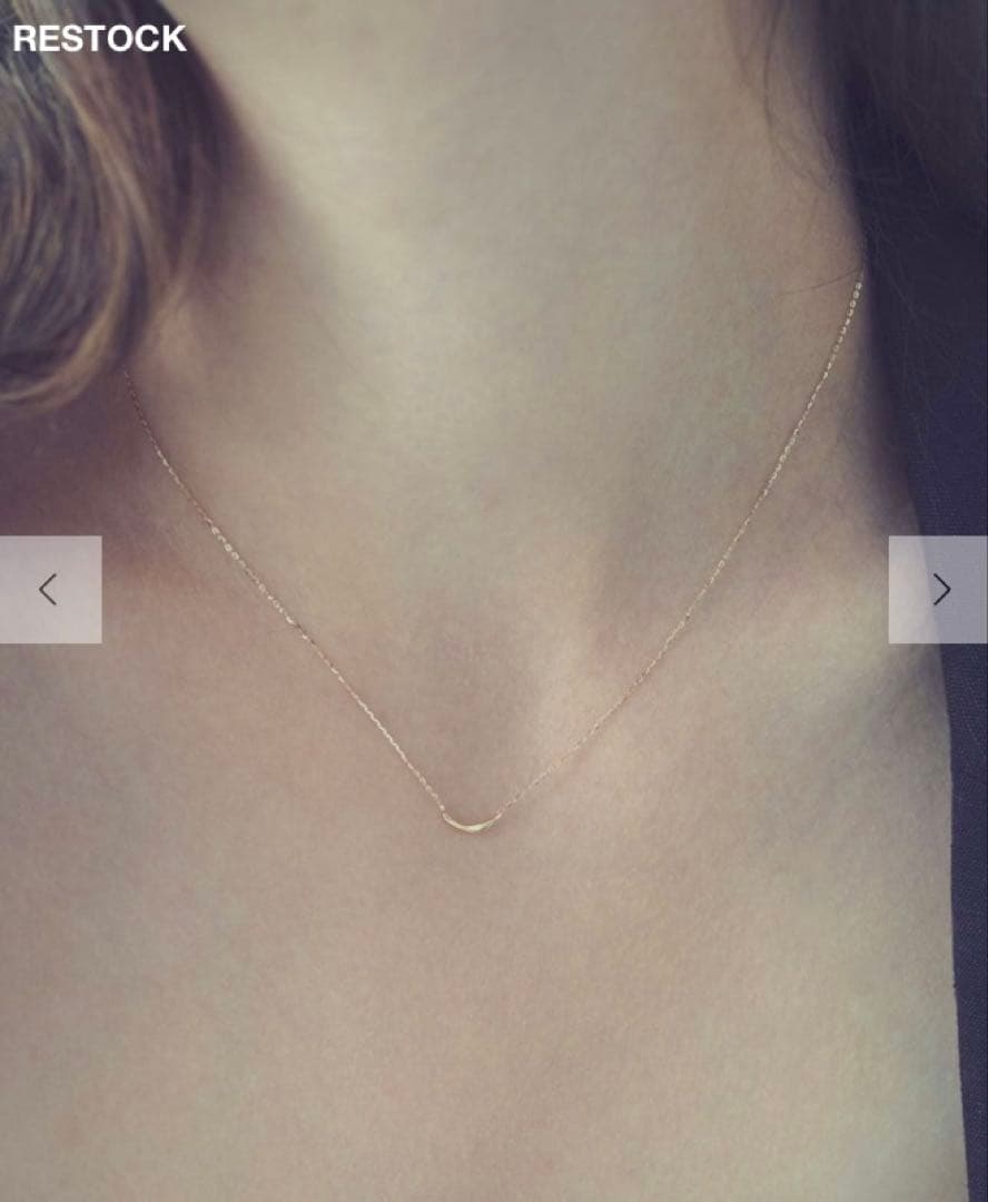 【未使用】ete K10YG クレセントムーン ネックレス｜三日月 レイヤード