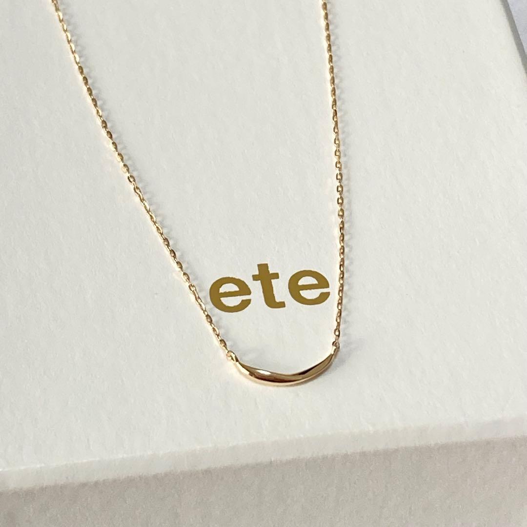 【未使用】ete K10YG クレセントムーン ネックレス｜三日月 レイヤード