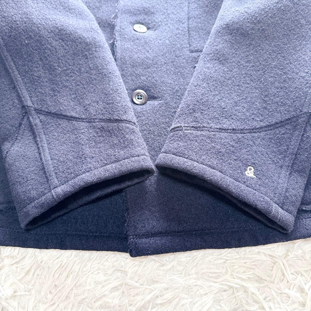 45rpm ウール100% ネイビー 45R メルトン　テーラードジャケット