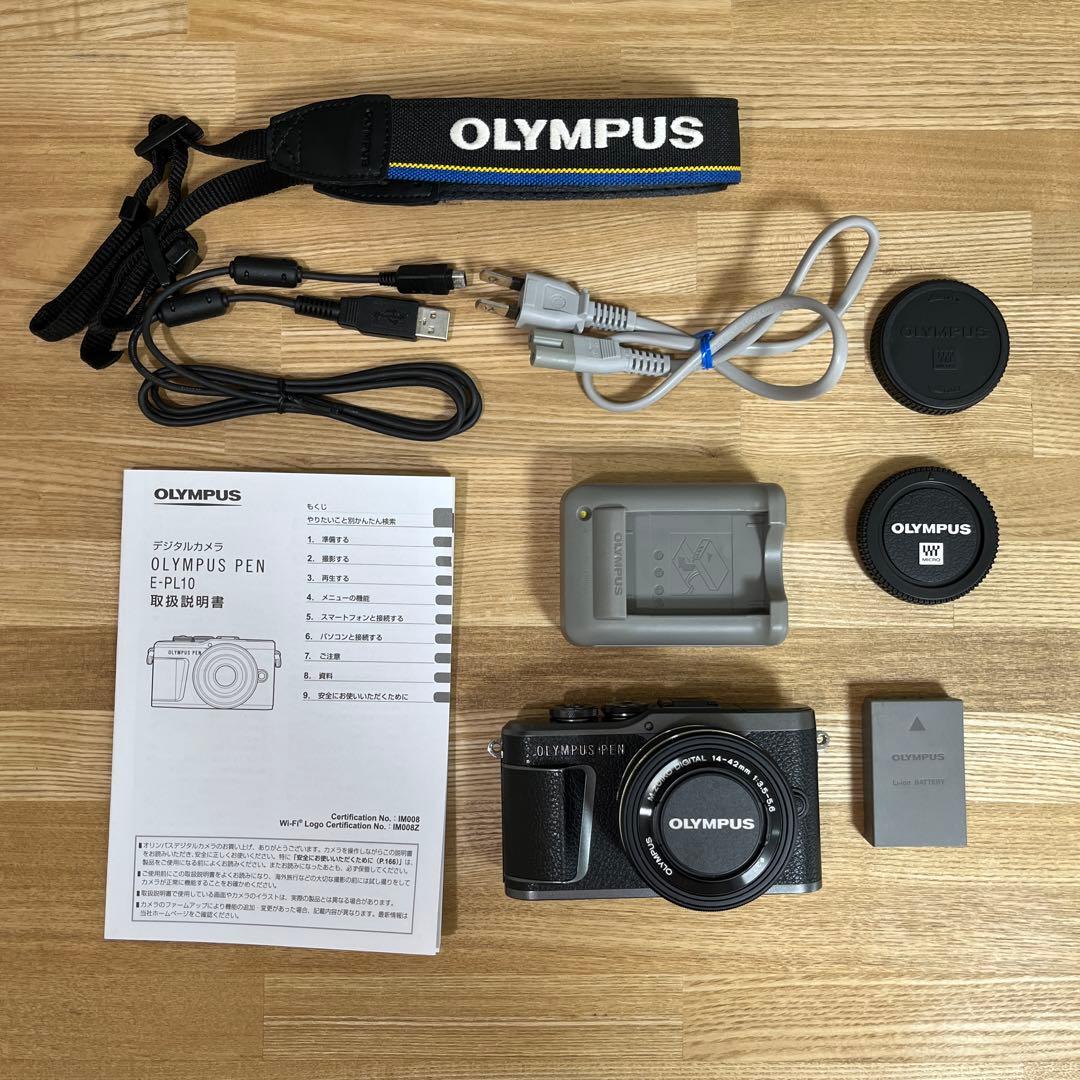 OLYMPUS ミラーレス一眼 PEN E-PL10 バンケーキズームレンズ付