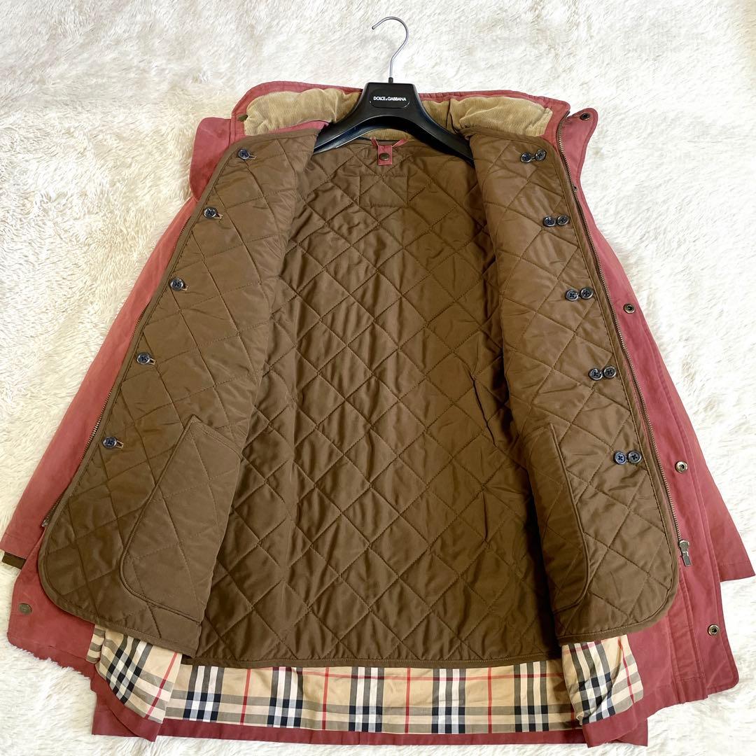 希少 BURBERRY ノバチェック キルティングジャケット付き モッズコート