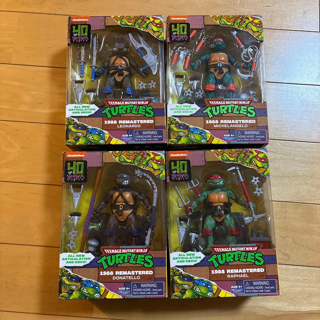 1988 Remastered ミュータントタートルズ フィギュア4体セット