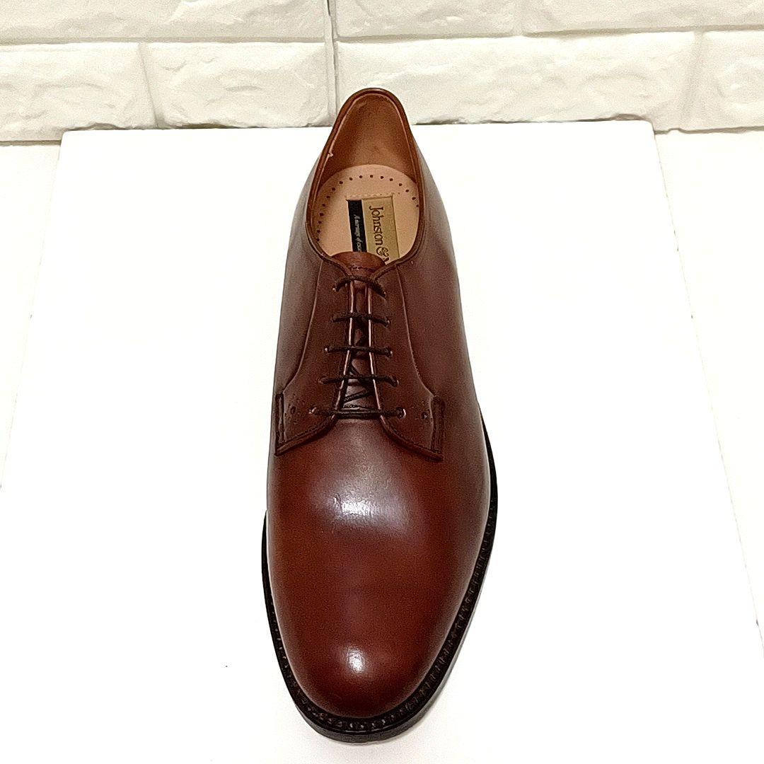 未使用に近い★JOHNSTON&MURPHY　外羽根　プレーントゥ　ブラウン