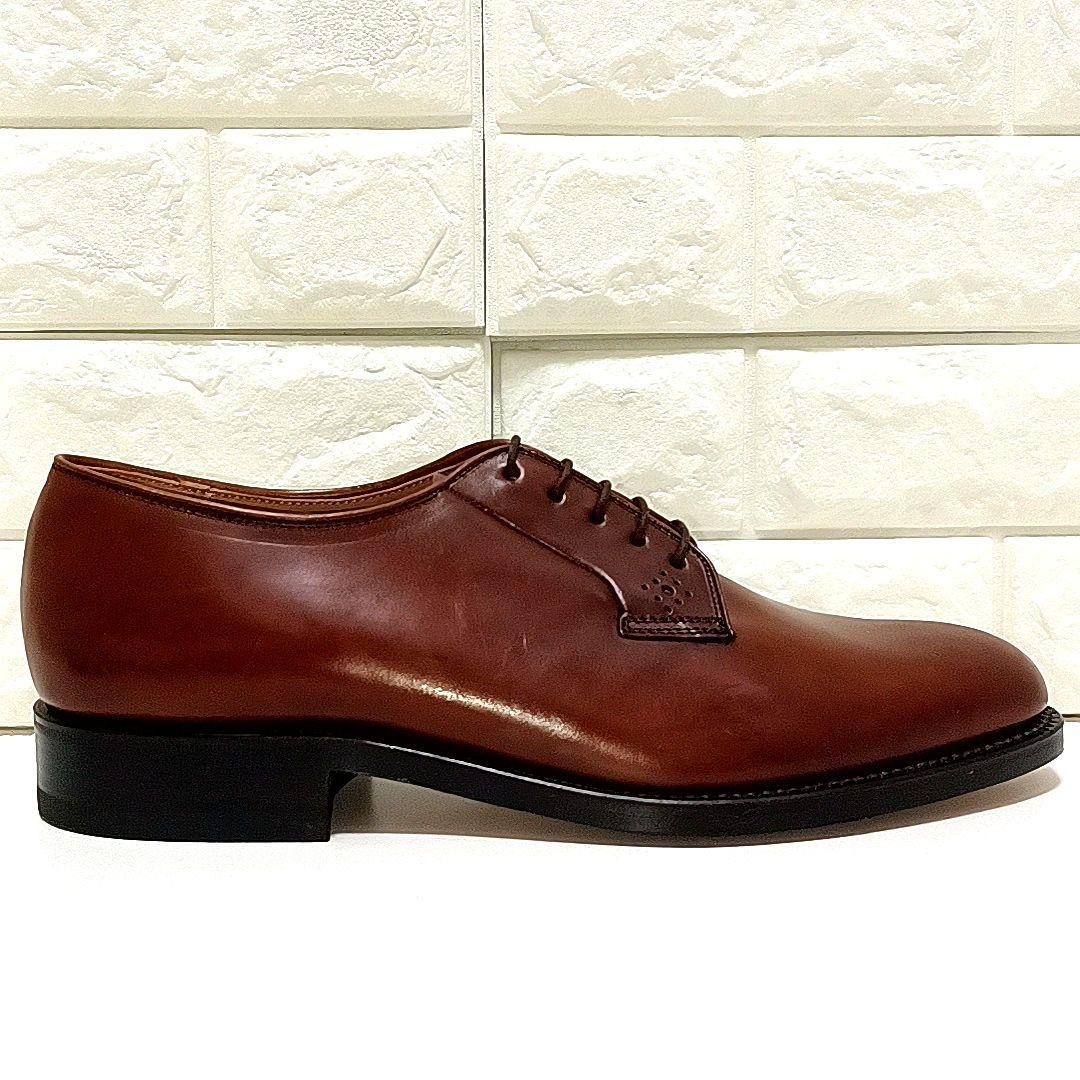 未使用に近い★JOHNSTON&MURPHY　外羽根　プレーントゥ　ブラウン