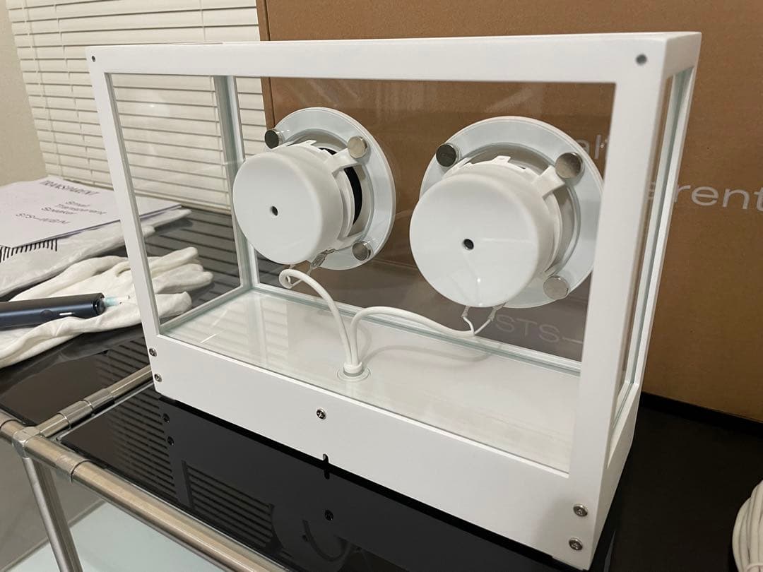 スピーカー・ウーファー small Trans parent speaker White