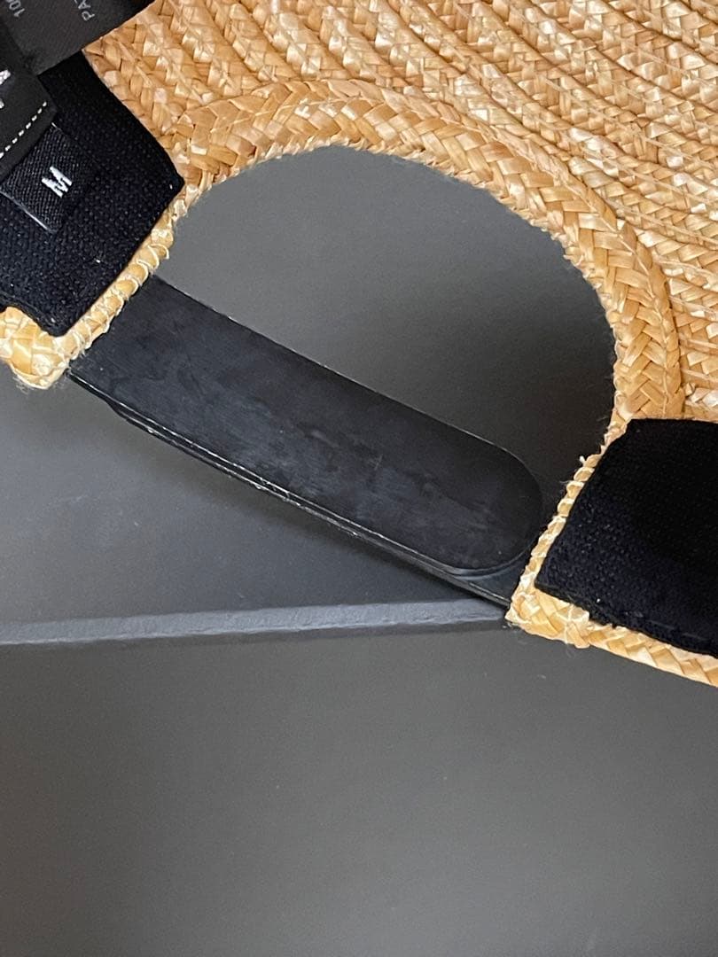 CHANEL ココマークストローキャップ　麦わら帽子