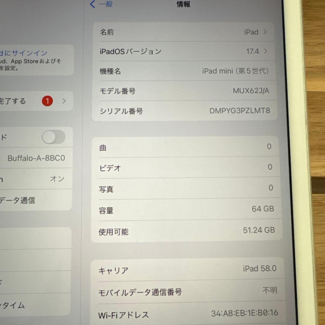 iPad mini5 Wi-Fi+Cellular モデル64GB (3)