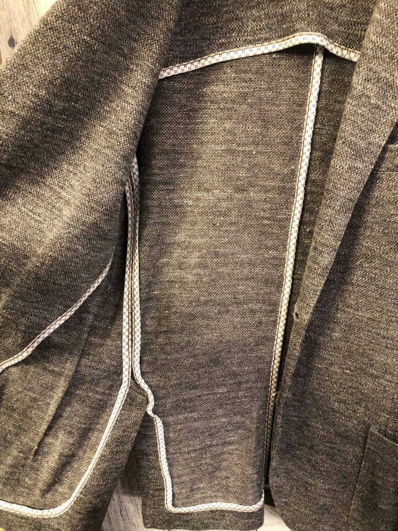 新作チルコロ CIRCOLO ストレッチ ジャージ ジャケット リネン ブラウン