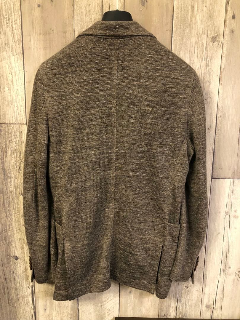 新作チルコロ CIRCOLO ストレッチ ジャージ ジャケット リネン ブラウン