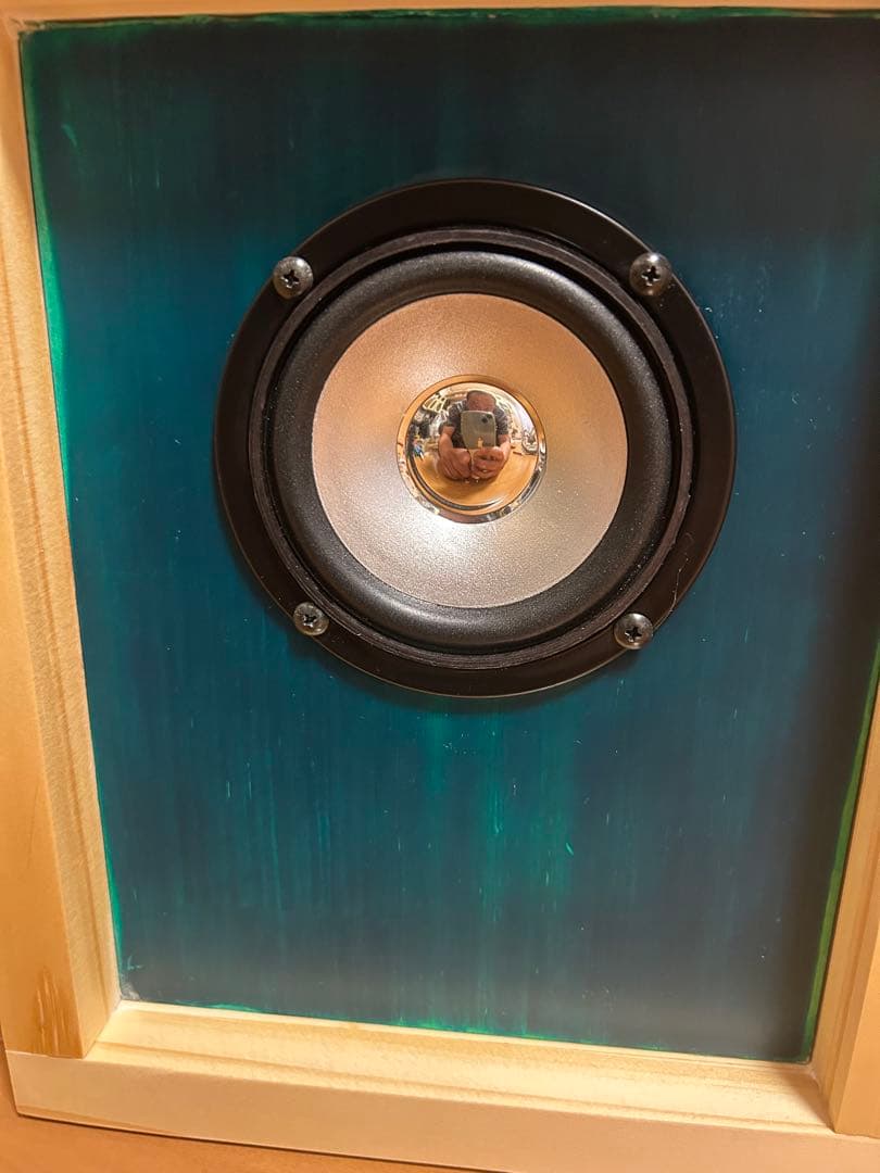 自作スピーカー ダブルバスレフ型グリーンバッフル