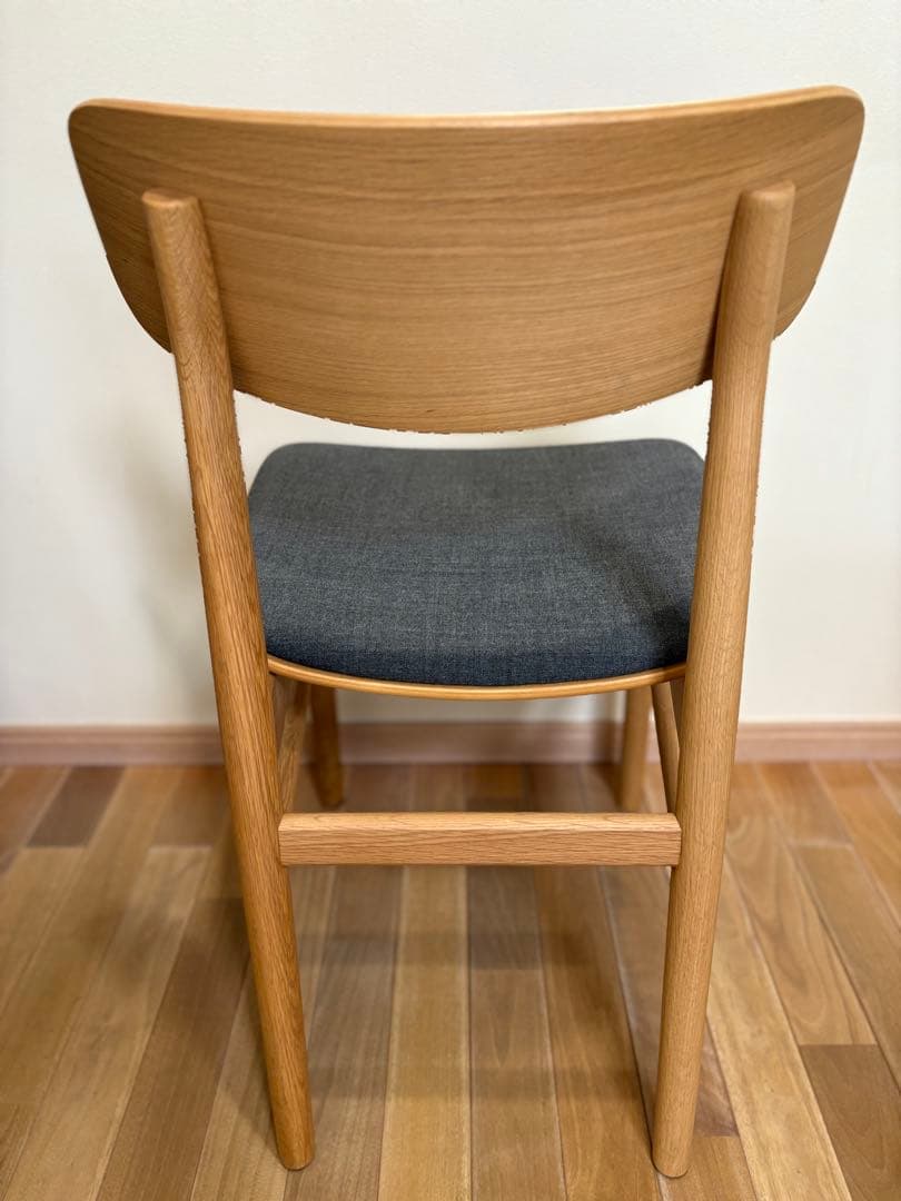 無印良品　ラウンドチェア　布座　オーク　　使用期間８ヶ月　美品　①