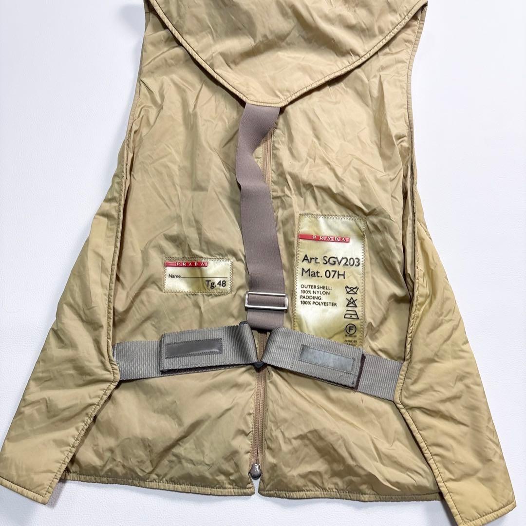 PRADA プラダ ベスト レディース ブラウン カーキ Mサイズ