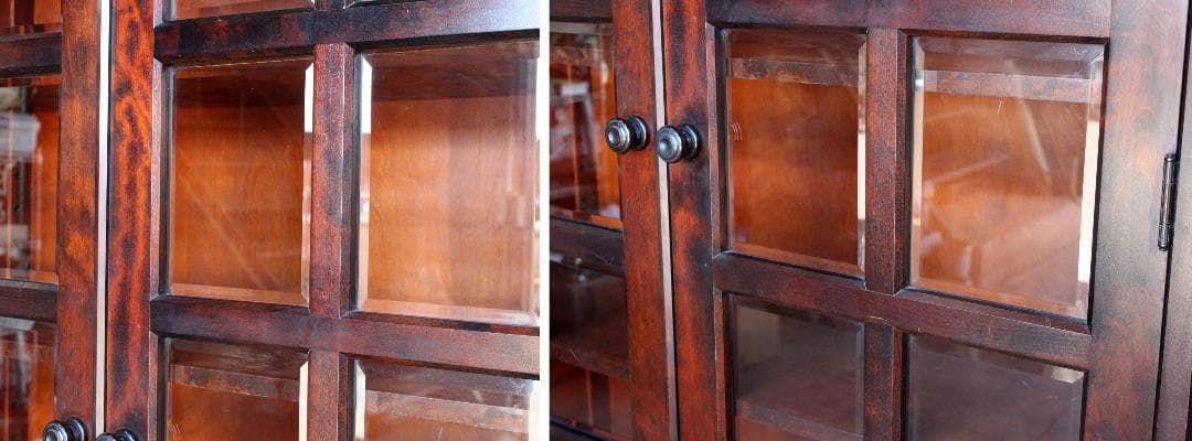 送料込み①★北海道民芸家具☆書棚/本棚/キャビネット☆樺/カバ☆焼印あり☆