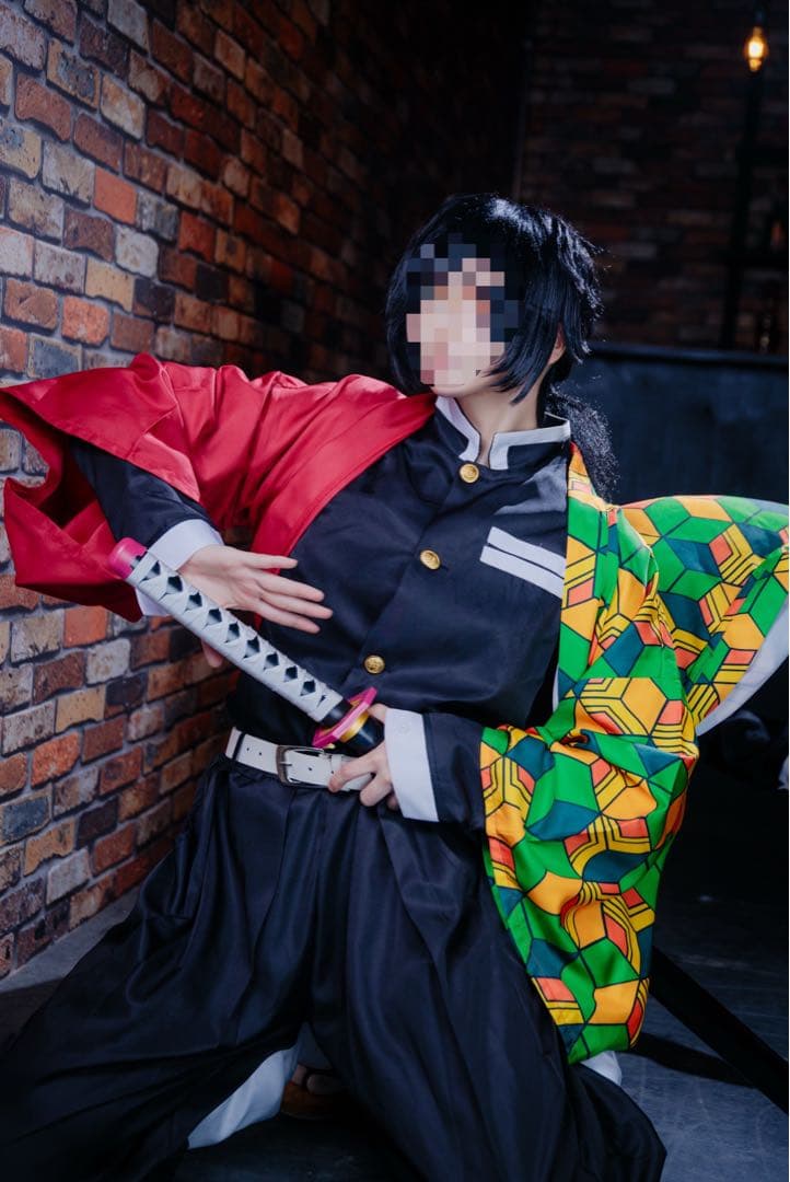 鬼滅の刃 冨岡義勇 コスプレ ウィッグ 衣装