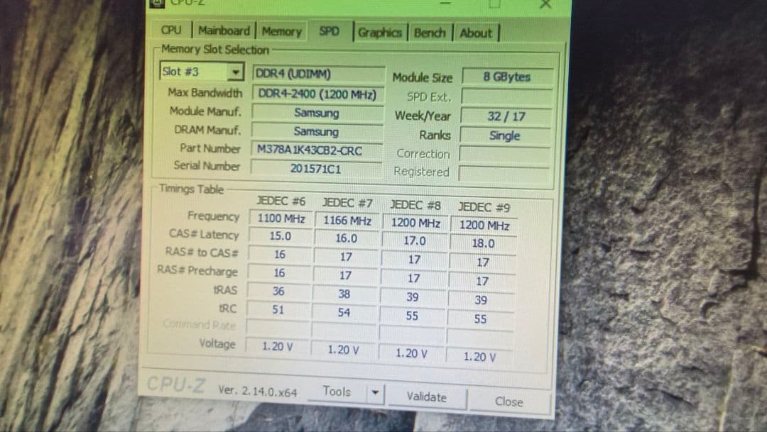 DDR4 8GBx4枚 32GB pc4-2400 動作確認済み ③