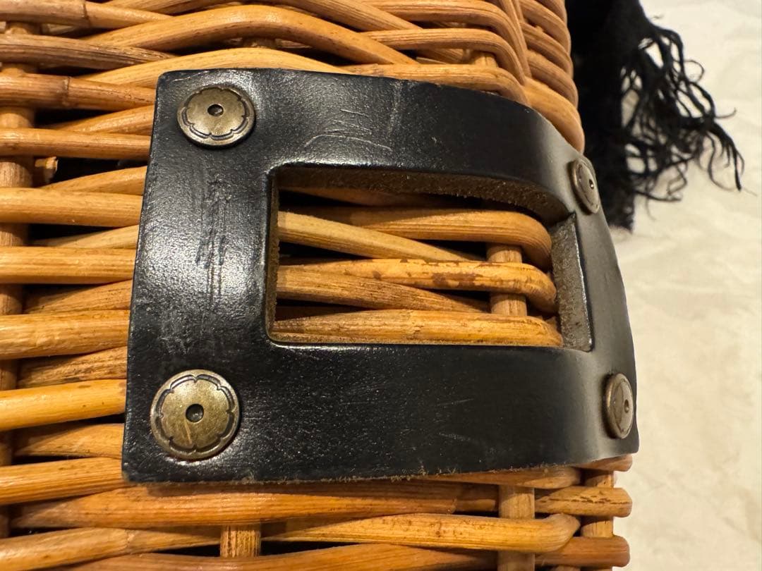 エバゴスe.ba.gos人気のトートバスケットレザーハンドル　ブラック　美品