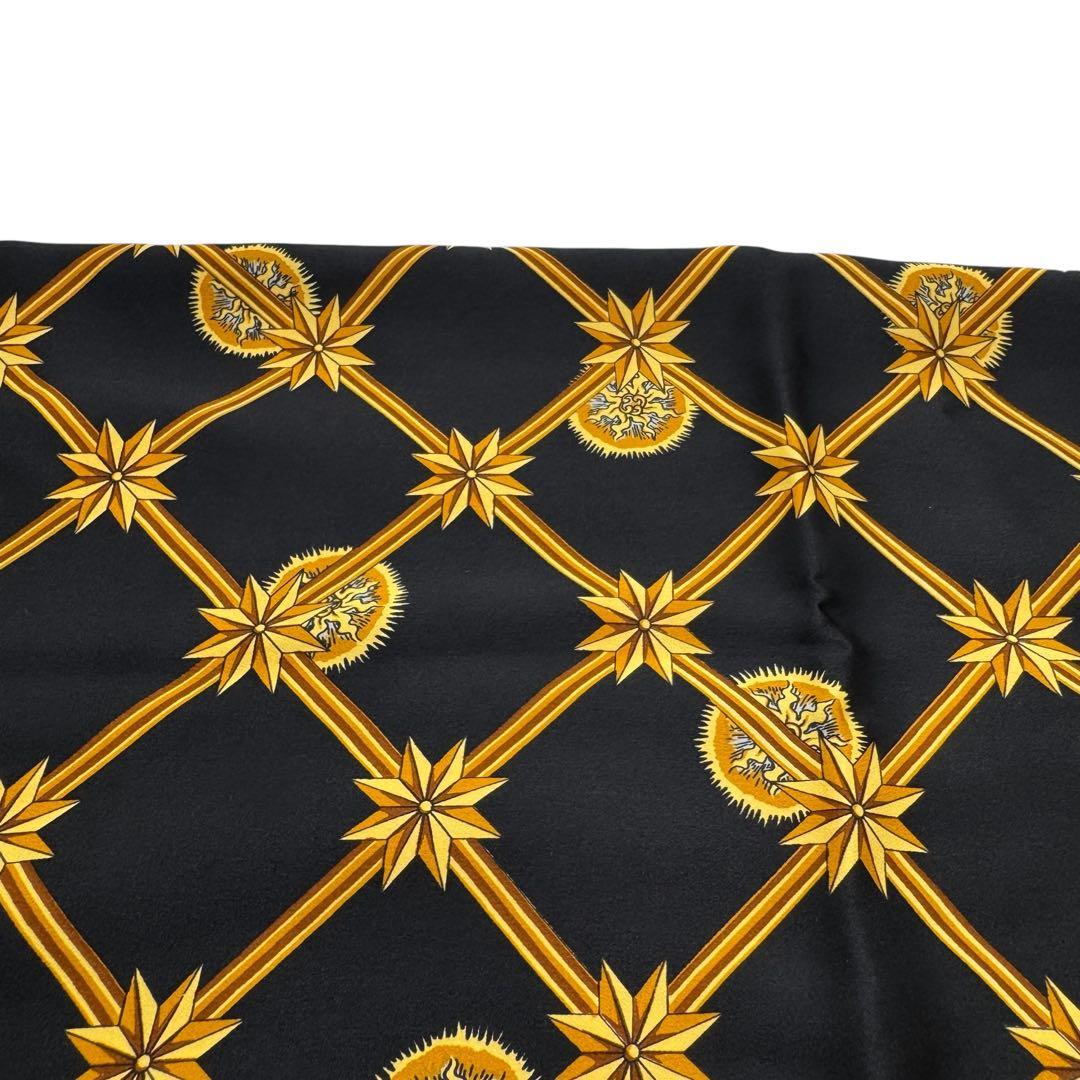 ほぼ未使用タグ付き ZILLI シルク100% 大判ストール マフラー 総柄