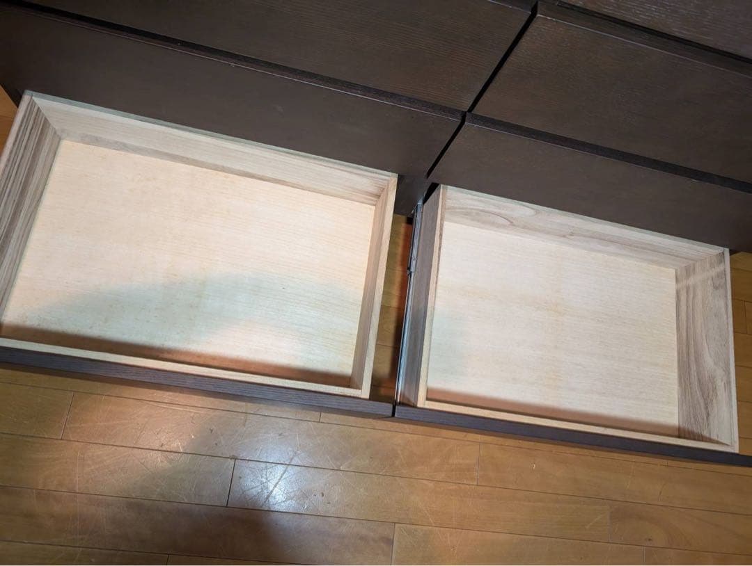 ■送料込■無印良品 木製チェスト 4段ワイド タモ材 タンス 棚 収納廃盤品