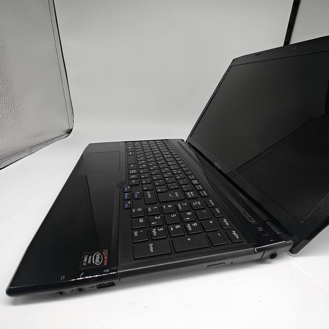 【富士通】AH53 爆速i7 SSD256GB 8GB ブラック ノートPC