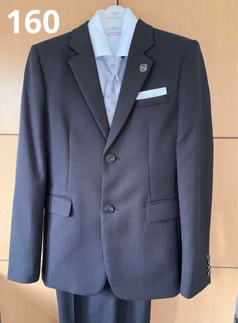 小学生　卒業式　スーツ 160 BEAMS DESIGN ブラックスーツ