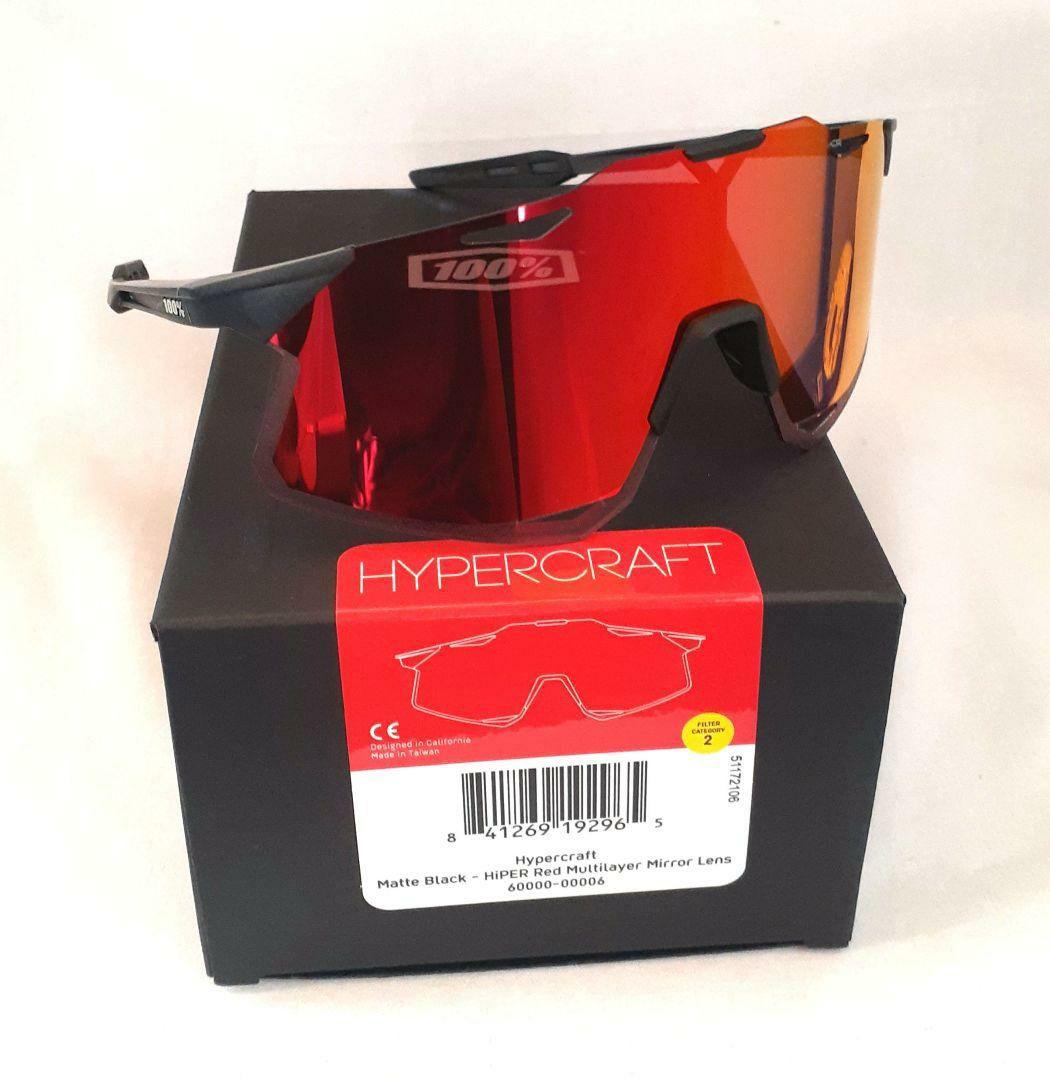 100% Hypercraft ブラック レッド ワンハンドレッド サングラス
