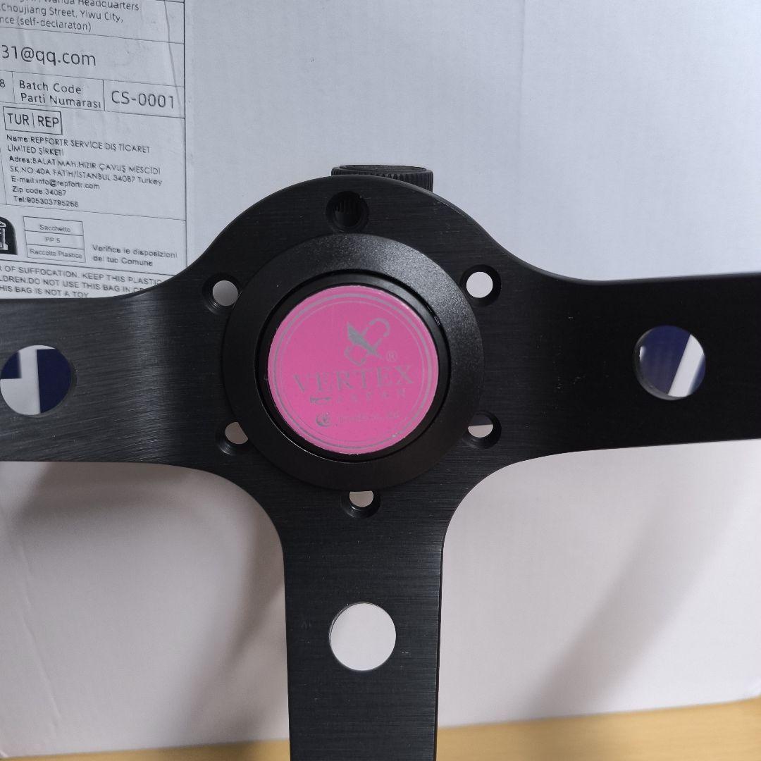 ヴェルテックスタイプVERTEX ピンク ステアリング90mmディープ325mm