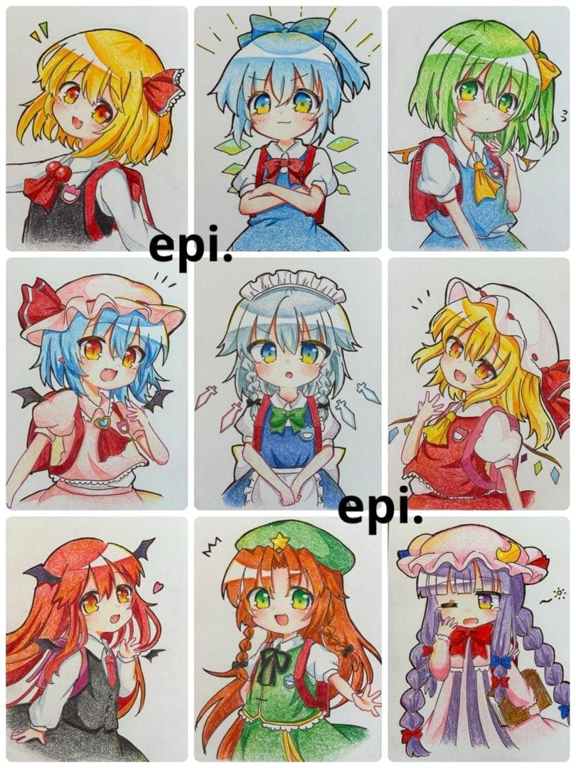 東方project 紅魔郷キャラクター 9枚まとめ売り