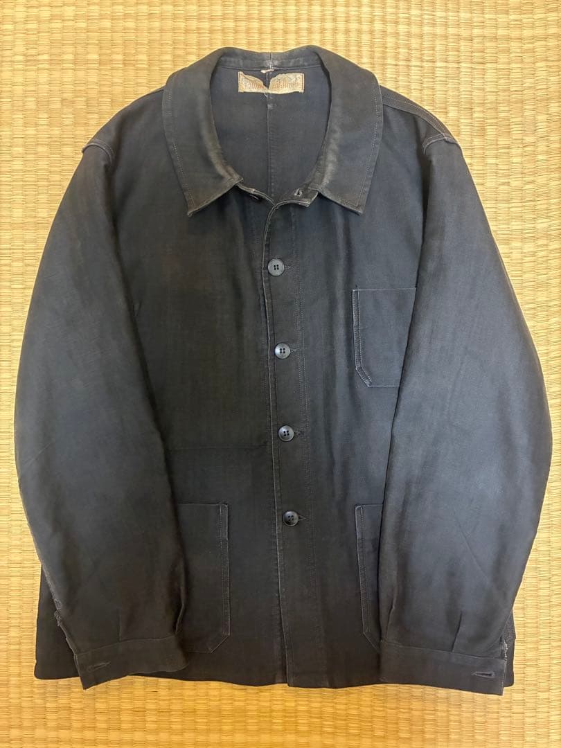 50's 60's ブラックモールスキンジャケット