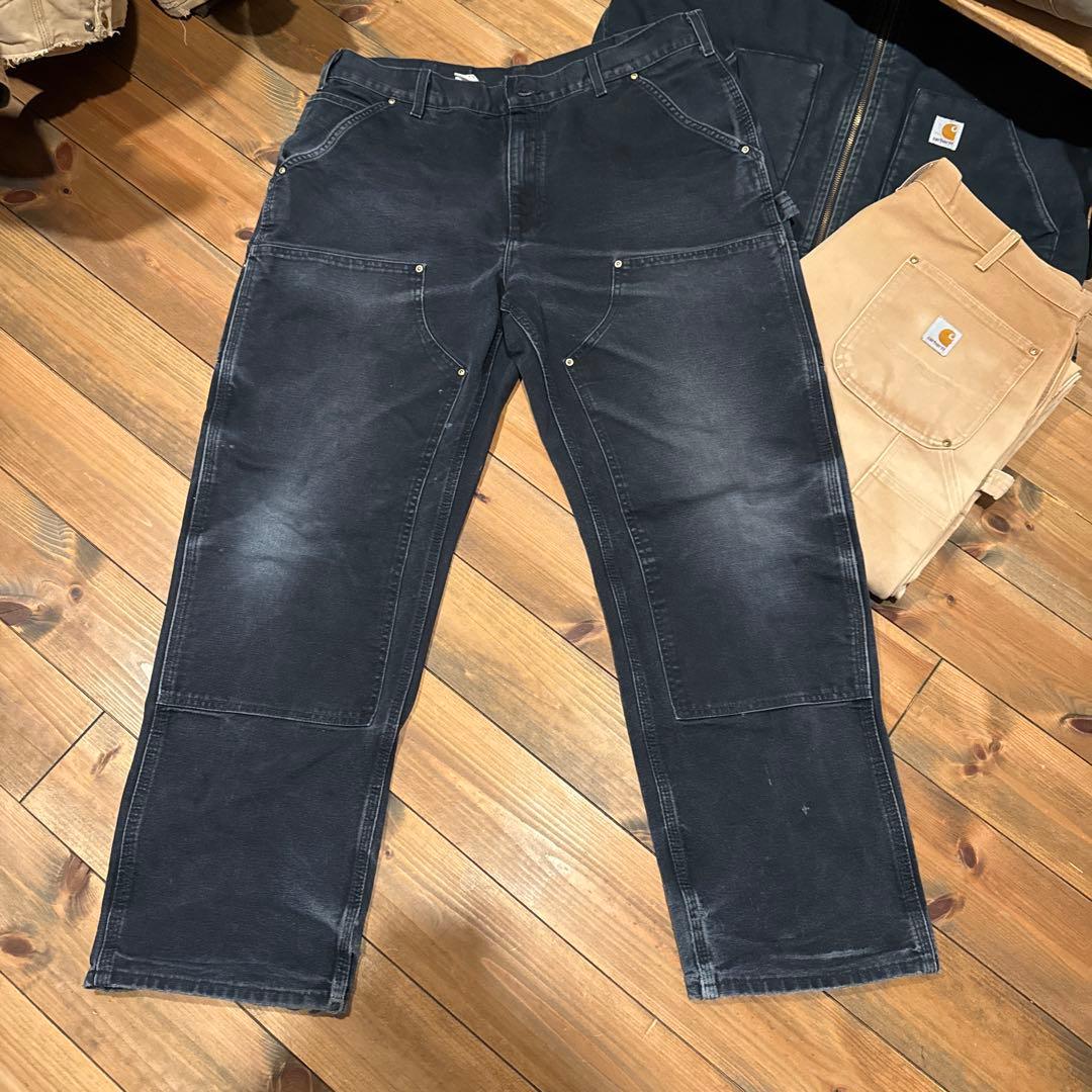 極上ブラックフェード　カーハート　ダブルニー　W36 L32