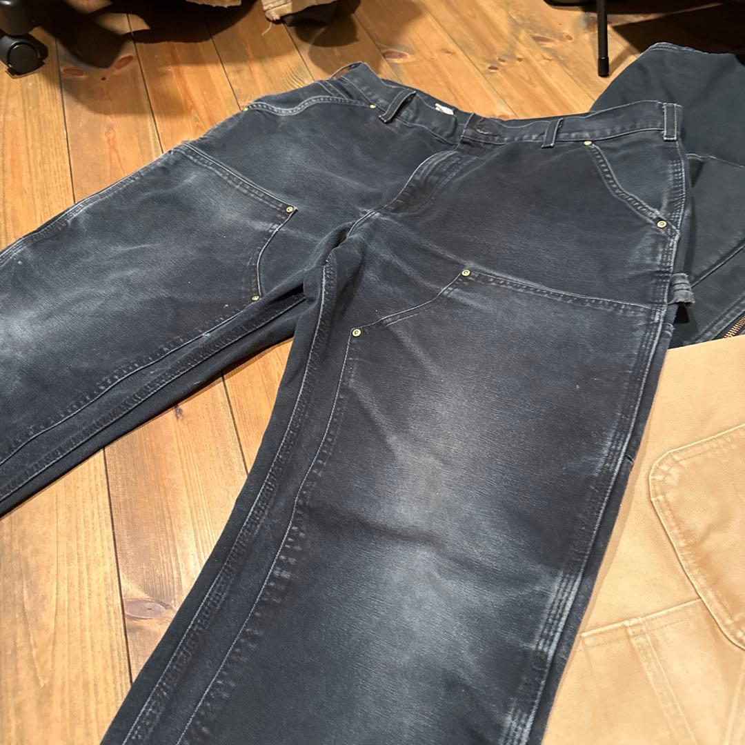 極上ブラックフェード　カーハート　ダブルニー　W36 L32