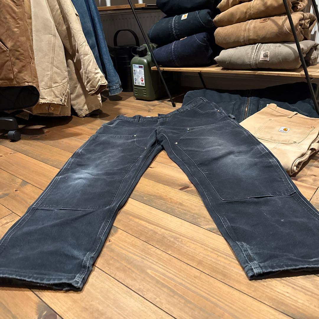 極上ブラックフェード　カーハート　ダブルニー　W36 L32