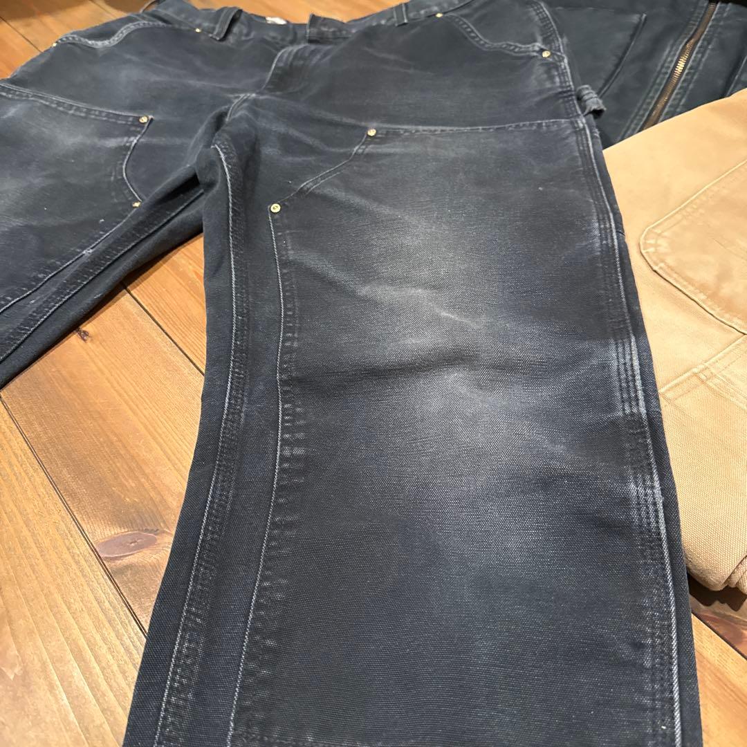 極上ブラックフェード　カーハート　ダブルニー　W36 L32