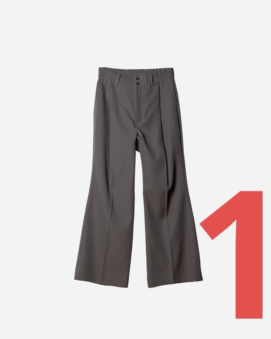 【sublations】 HEAVY WOOL FLARE TROUSERS