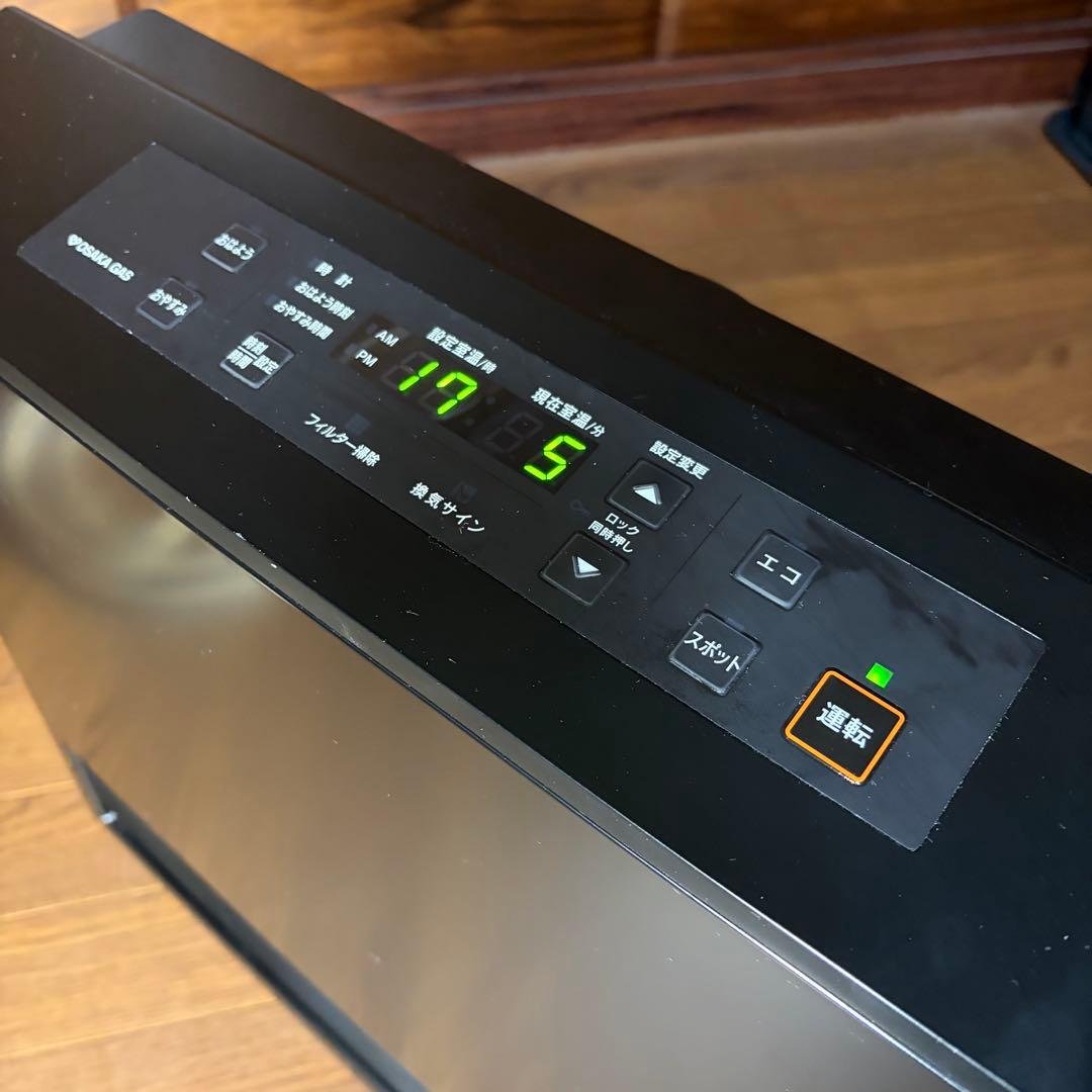 超美品 リンナイ ブラック ガスファンヒーター RC-U5801E 都市ガス