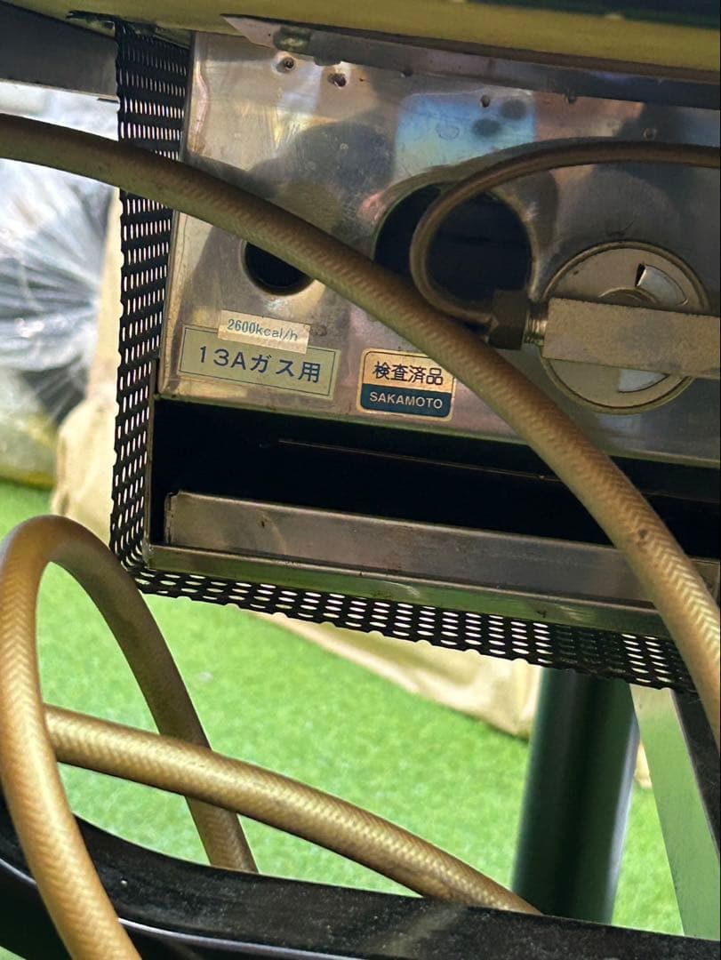 四角　サカモト　お好み焼きテーブル　動作ok 都市ガス13A用　鉄板　厨房機器