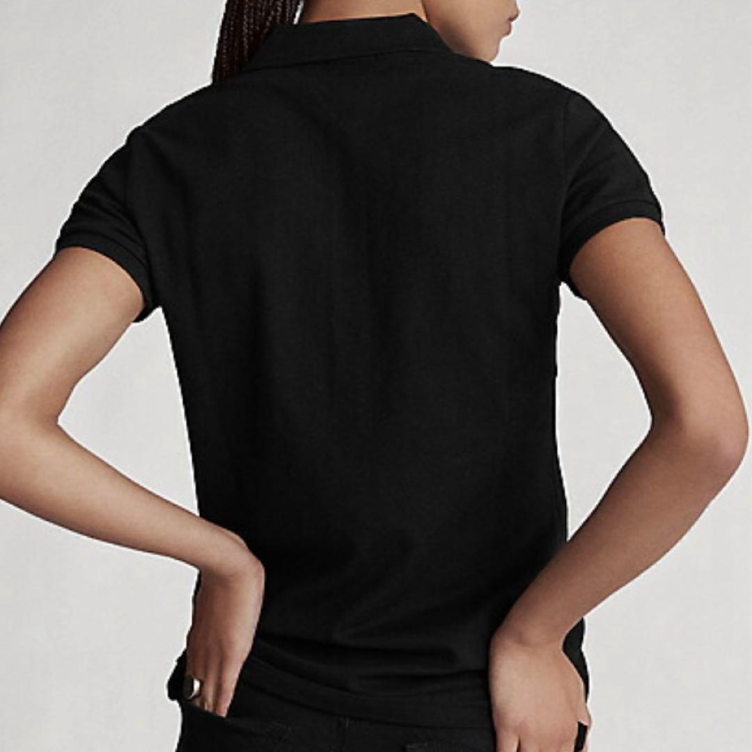 『極美品』ラルフローレン 現行QRタグスリムフィットストレッチポロシャツブラック